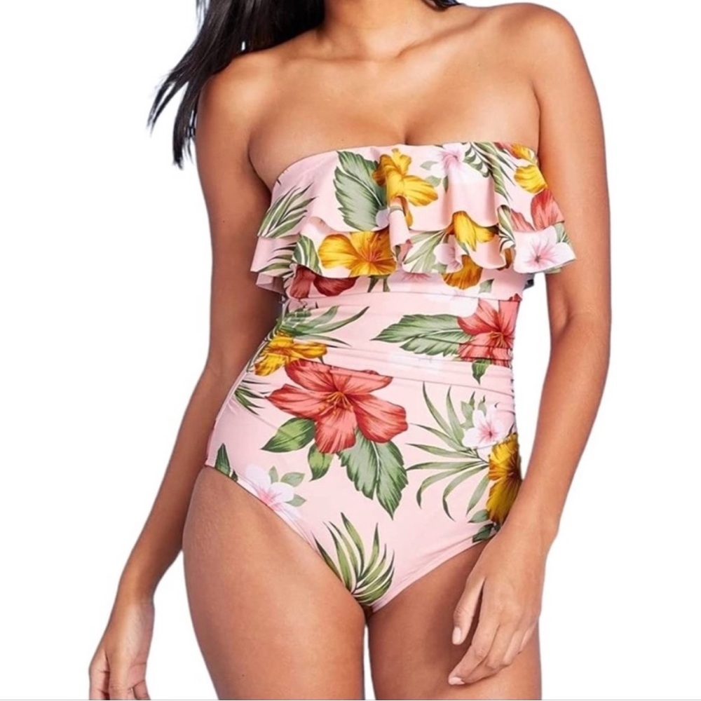Kona Sol Double Flounce Swimsuit XL